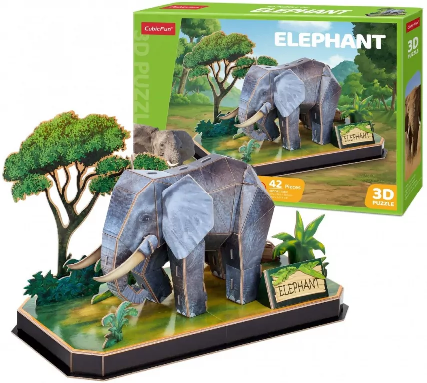 Cubic Fun. Puzzle 3D. Zwierzęta Słoń - tantis.pl