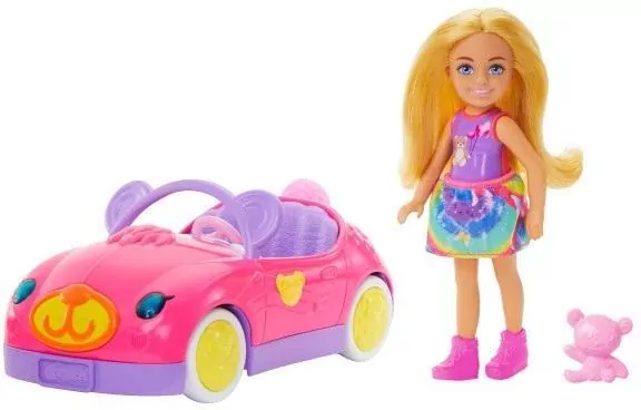 Barbie Chelsea i misiowy pojazd - tantis.pl