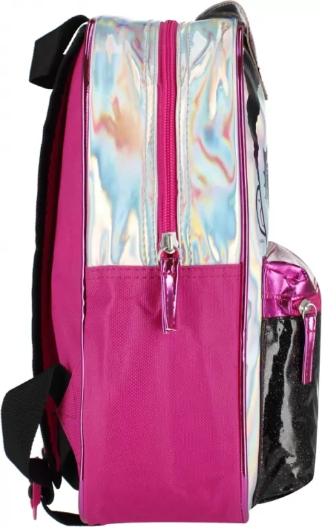 Plecak LOL fuksja 1 zamek 2 kieszenie brokat - tantis.pl