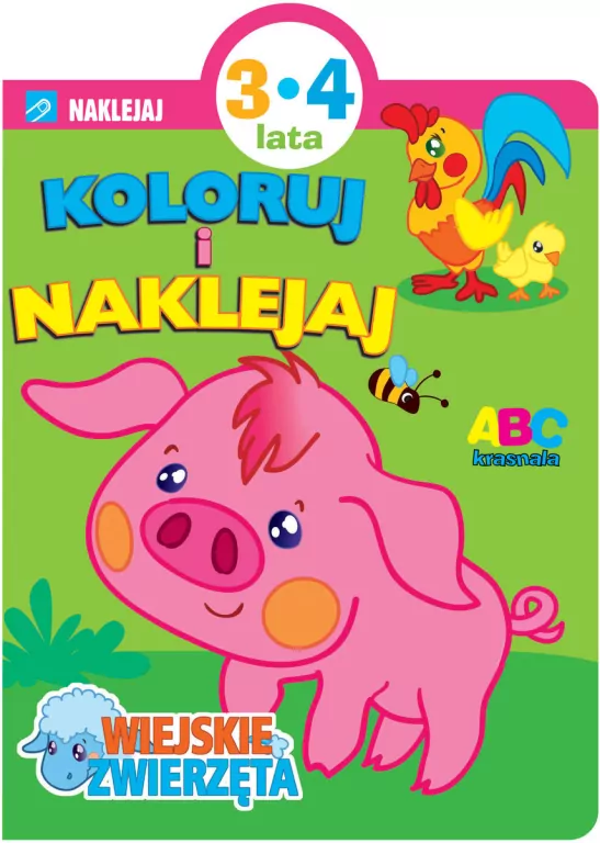 Koloruj i naklejaj. Wiejskie zwierzęta - tantis.pl
