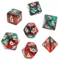 Komplet kości REBEL RPG - Dwukolorowe - Czerwono-zielone - tantis.pl
