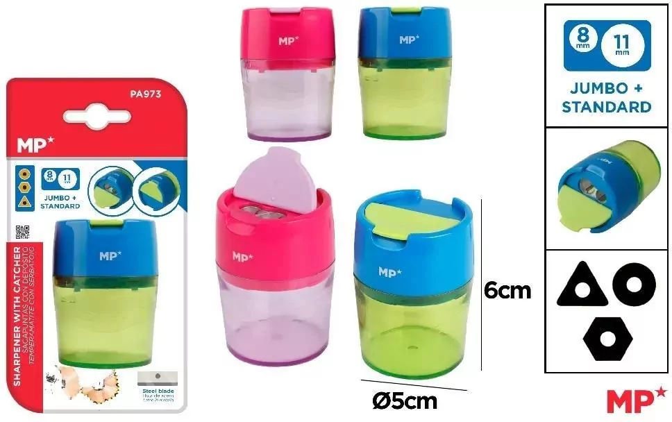 Temperówka z pojemnikiem podwójna MIX - tantis.pl