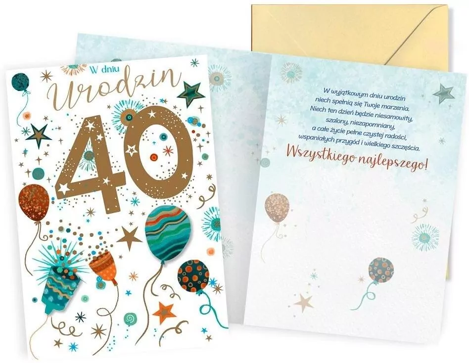 Karnet Urodziny 40 - tantis.pl