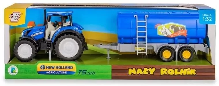 Traktor New Holland T5 z cysterną na mleko 1:32 - tantis.pl