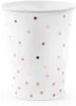 Kubeczki Kropki białe 260ml 6szt - tantis.pl