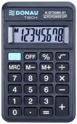Kalkulator kieszonkowy 8 cyfr. czarny DONAU