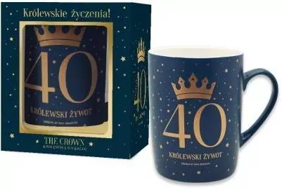 Kubek The Crown-40M granatowy - tantis.pl