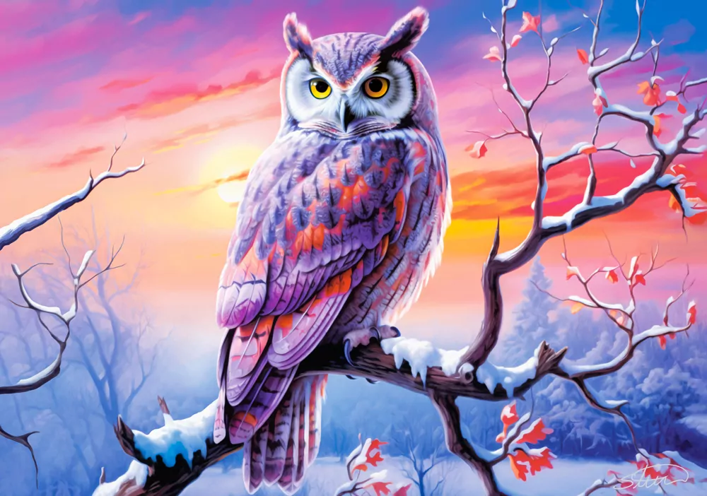 Puzzle 500. Owl's Perfect Evening. B-54022 - tantis.pl