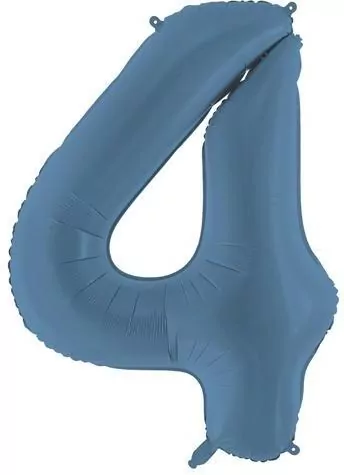 Balon foliowy cyfra 4 86cm granat - tantis.pl