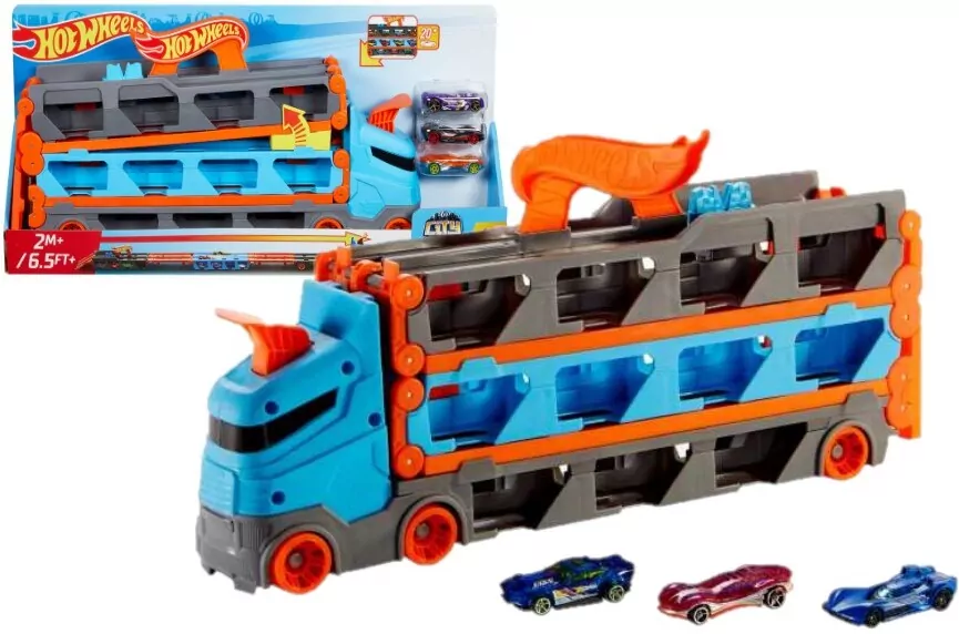 Hot Wheels City Wyścig transporter 2w1 - tantis.pl