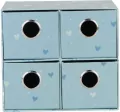 Pudełko na biurko z 4 szufladkami Sweet Blue - tantis.pl