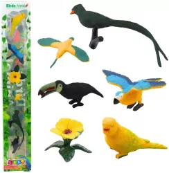 Zestaw mini figurki ptaki egzotyczne 4-11cm