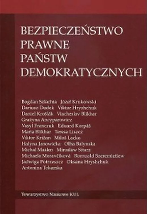 Bezpieczeństwo prawne państw demokratycznych - tantis.pl