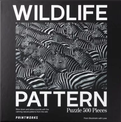 Puzzle 500. Wildlife Pattern. Zebra
