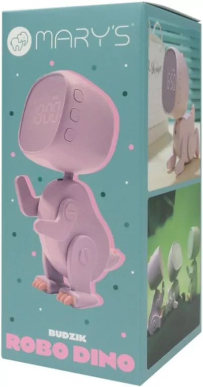 Budzik robo dino różowy - tantis.pl