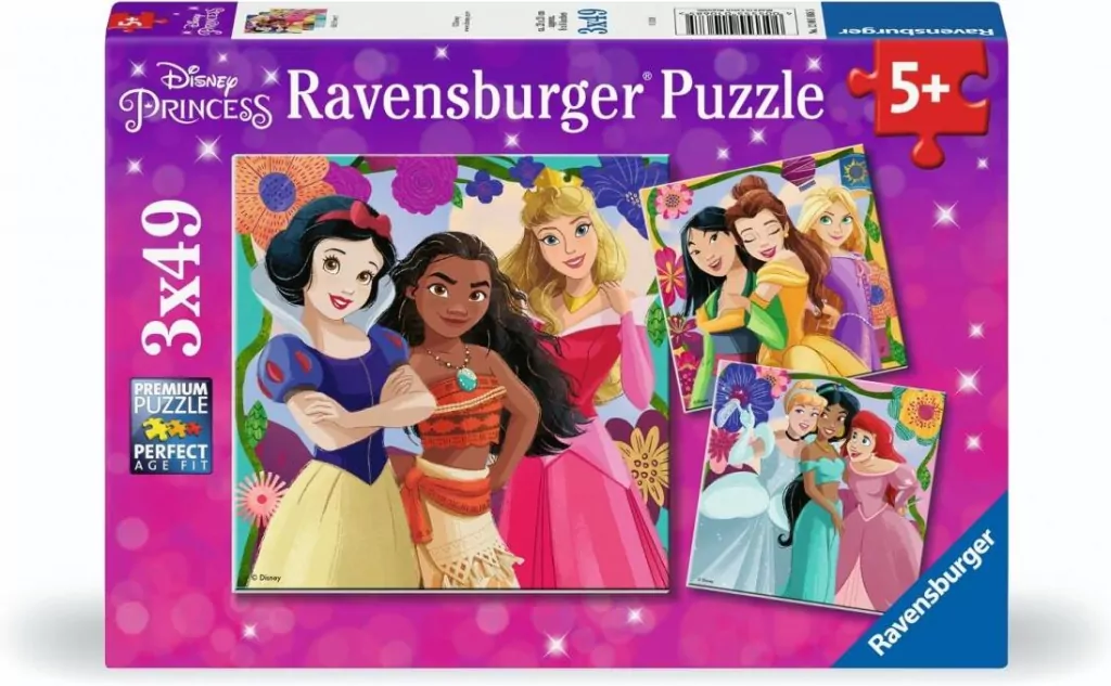 Puzzle 3x49 Disney Princess - tantis.pl