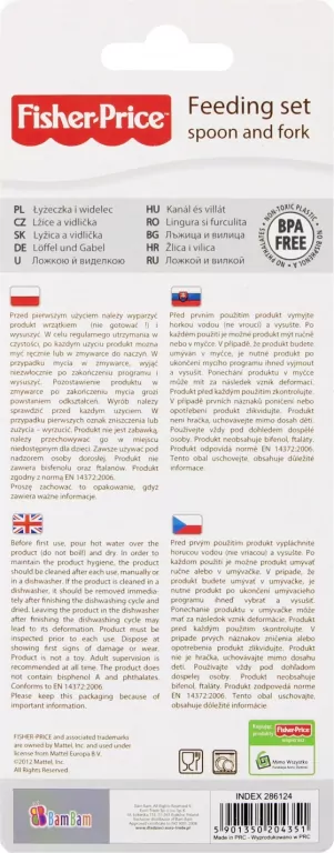 Fisher Price, Sztućce: łyżeczka i widelec - tantis.pl