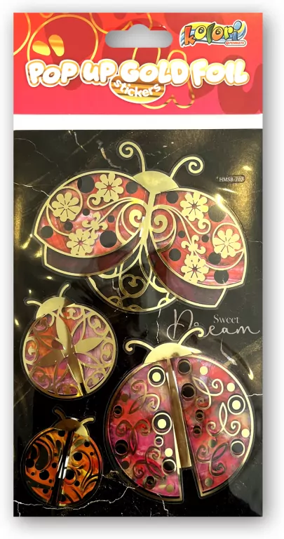 Naklejki foliowe Gold Ladybugs PENMATE - tantis.pl