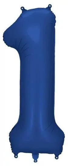 Balon foliowy cyfra 1 86cm granat - tantis.pl