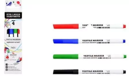 Markery do tkanin1,2mm 4 kolory - tantis.pl