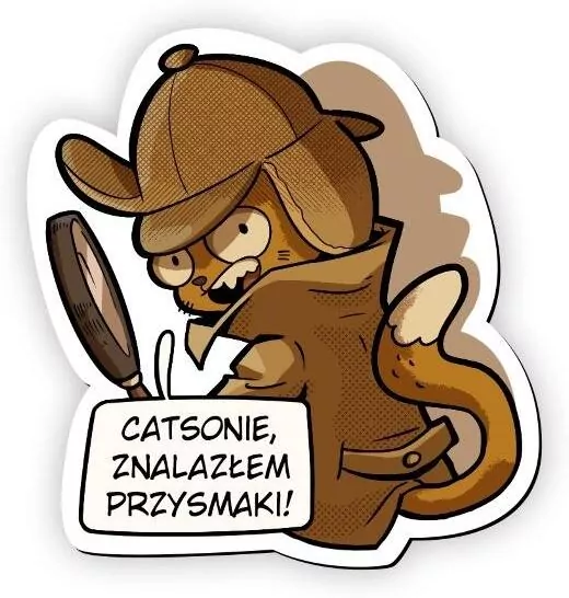 Magnes na lodówkę Sherlock Koci Detektyw - tantis.pl