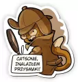 Magnes na lodówkę Sherlock Koci Detektyw - tantis.pl