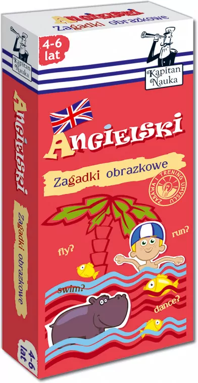 Angielski 4-6 lat. Zagadki obrazkowe. Kapitan Nauka - tantis.pl
