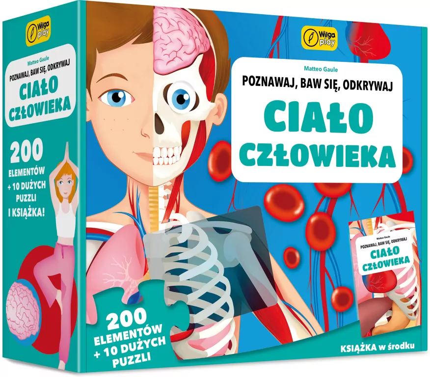 Poznawaj, baw się, odkrywaj. Ciało człowieka. Książka i puzzle - tantis.pl