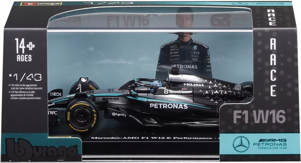 Formula With Helmet & Plastic Stand Mercedes-Amg - tantis.pl