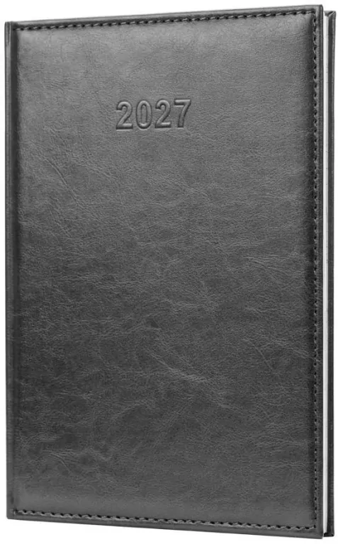 Kalendarz 2027 A4 Agenda Tygodniowy Czarny - tantis.pl