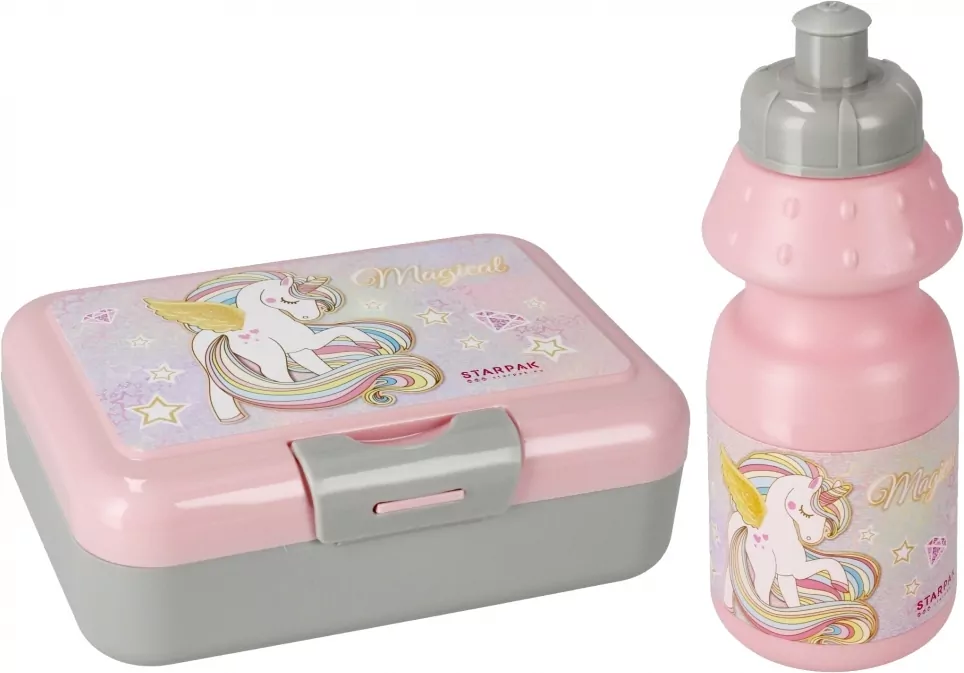 Bidon 350ml + pudełko śniadaniowe Unicorn - tantis.pl