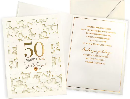 Karnet Rocznica ślubu 50