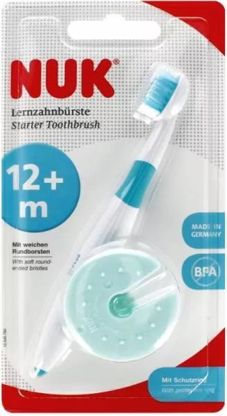 NUK. Szczoteczka do nauki mycia zębów. 12 miesięcy - tantis.pl