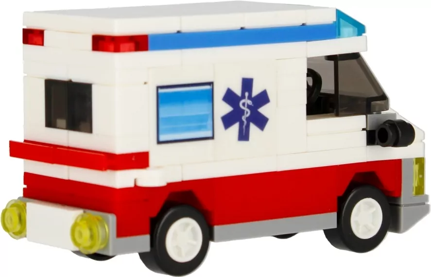 Klocki konstrukcyjne City 102 elementy. Ambulans - tantis.pl