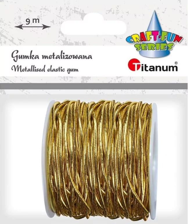 Gumka metalizowana 2mmx9m złota - tantis.pl