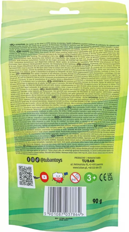 Fluffy Sand. Puszysty piasek zielony 90g - tantis.pl