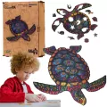 Puzzle drewniane eko 68. Długowieczny żółw - tantis.pl