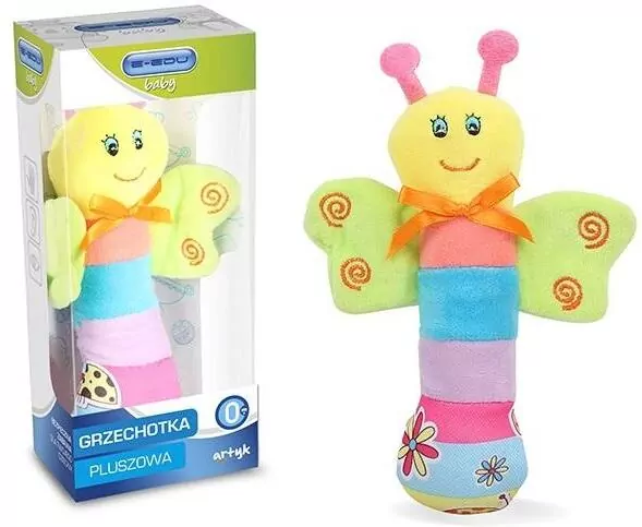 Grzechotka pluszowa. Motylek. E-Edu - tantis.pl