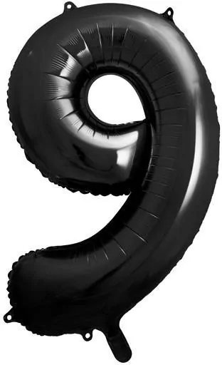 Balon foliowy 9. Czarny 86cm - tantis.pl