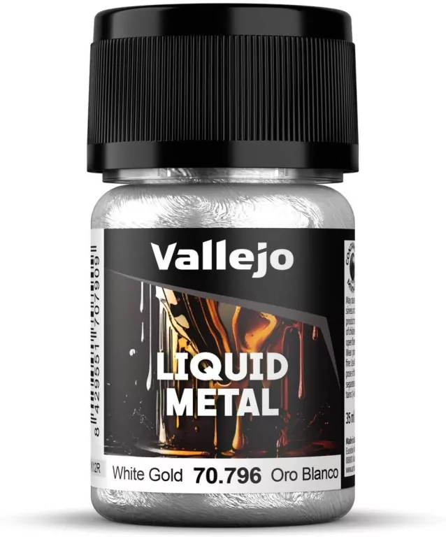 Vallejo: 70.796 - Liquid Metal - White Gold (35 ml) - tantis.pl