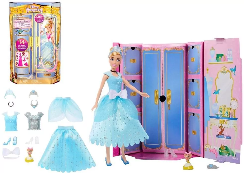 Lalka Disney księżniczka Kopciuszek z szafą - tantis.pl
