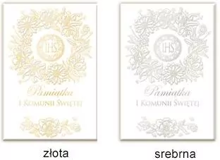 Książeczka Komunia Święta tłoczona holograf. Różne kolory - tantis.pl