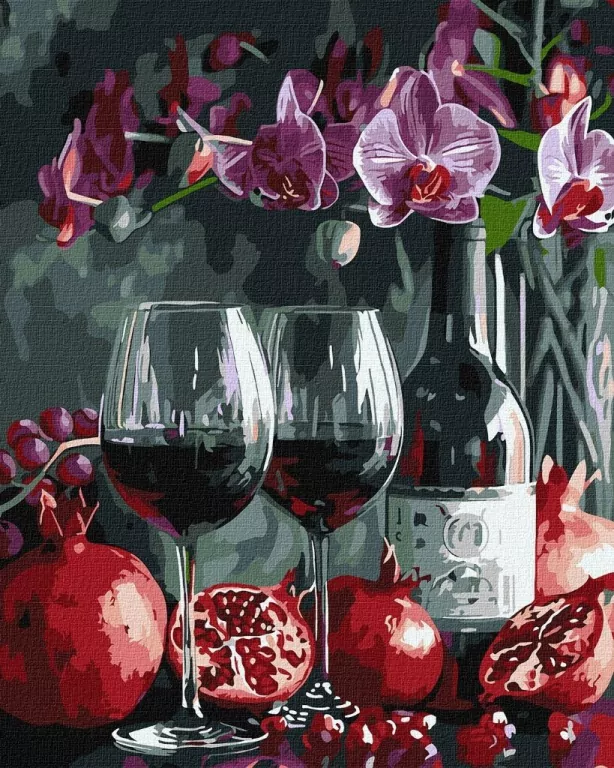 Malowanie po numerach - Kwitnąca orchidea 40x50cm - tantis.pl