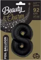 Balon foliowy B&C cyfra 8 czarna 92cm - tantis.pl
