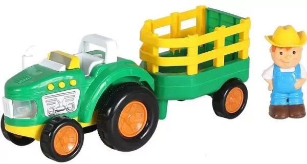 Traktor z farmerem i przyczepą światło/dźwięk 2000634 - tantis.pl