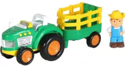 Traktor z farmerem i przyczepą światło/dźwięk 2000634