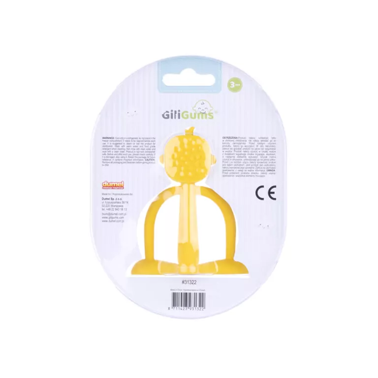 Gryzak dla dzieci uspokajający Małpka żółty - tantis.pl