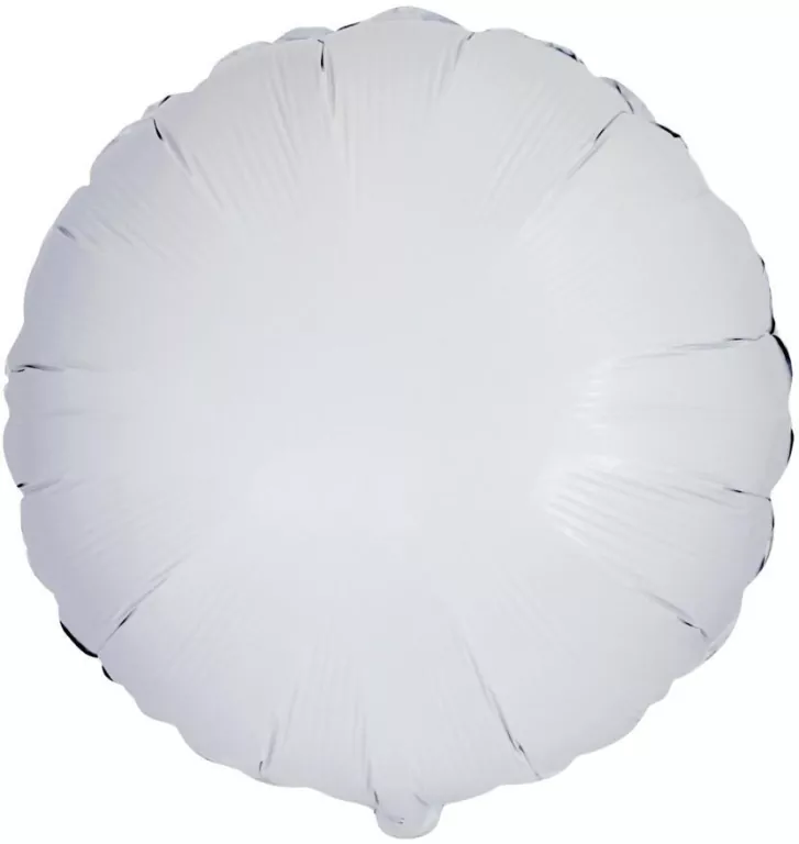 Balon foliowy Okrągły biały 45cm - tantis.pl