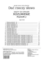Dać rzeczy słowo. Zeszyt do ćwiczeń. Rozumienie. Poziom 2 - tantis.pl