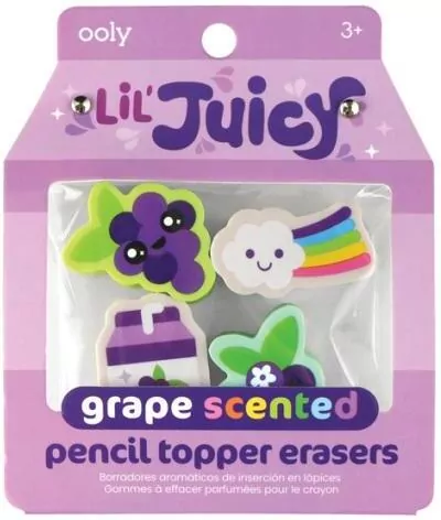 Gumki na ołówek pachnące owocami Winogrona - tantis.pl